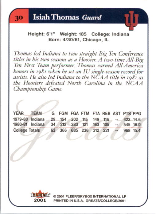 A4391- 2001 Greats of the Game Basketball #s 1-84 -You Pick- 15+ FREE US SHIP - Picture 57 of 137