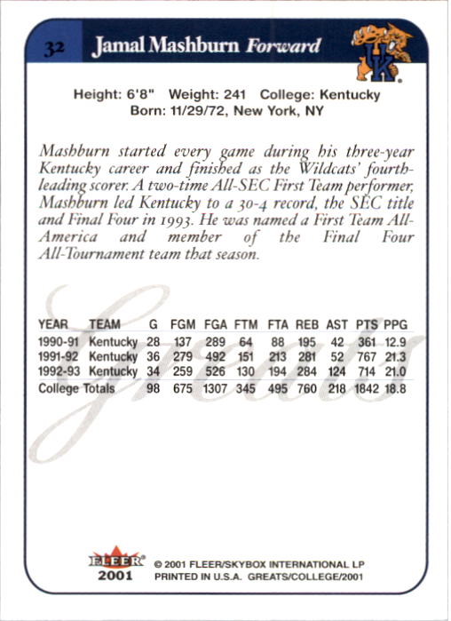 A4391- 2001 Greats of the Game Basketball #s 1-84 -You Pick- 15+ FREE US SHIP - Picture 61 of 137