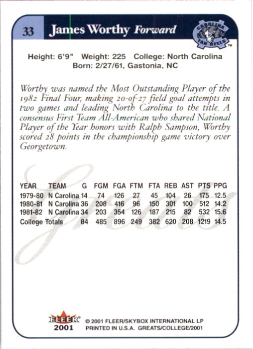 A4391- 2001 Greats of the Game Basketball #s 1-84 -You Pick- 15+ FREE US SHIP - Picture 63 of 137