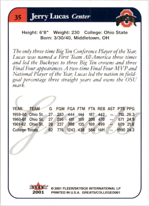 A4391- 2001 Greats of the Game Basketball #s 1-84 -You Pick- 15+ FREE US SHIP - Picture 67 of 137
