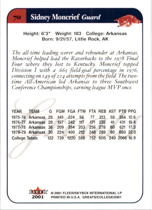 A4391- 2001 Greats of the Game Basketball #s 1-84 -You Pick- 15+ FREE US SHIP - Picture 107 of 137