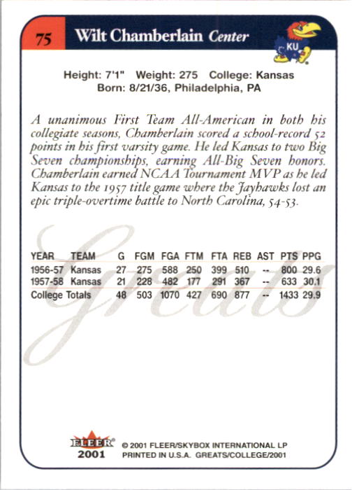 A4391- 2001 Greats of the Game Basketball #s 1-84 -You Pick- 15+ FREE US SHIP - Picture 117 of 137