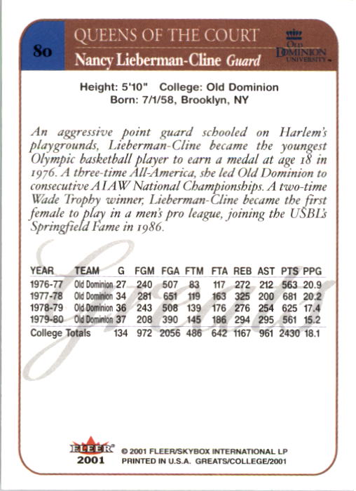 A4391- 2001 Greats of the Game Basketball #s 1-84 -You Pick- 15+ FREE US SHIP - Picture 127 of 137