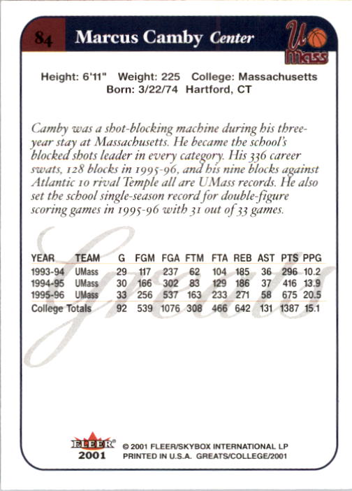 A4391- 2001 Greats of the Game Basketball #s 1-84 -You Pick- 15+ FREE US SHIP - Picture 135 of 137