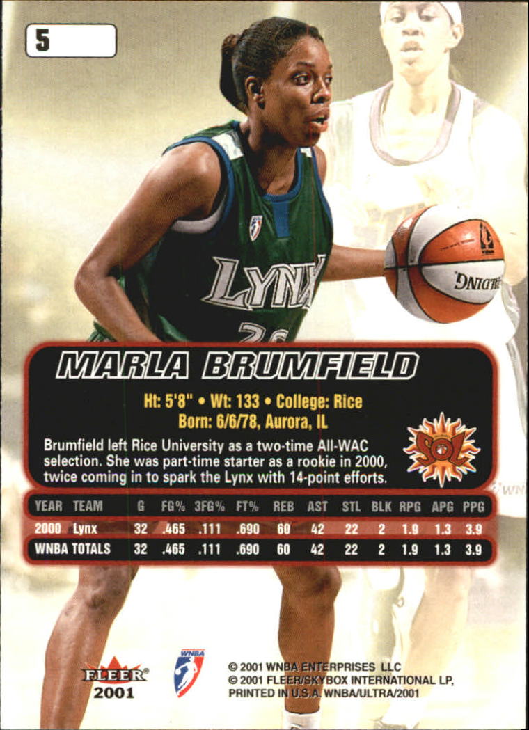 B2688- 2001 Ultra WNBA Basketball Card #s 1-116 -You Pick- 15+ FREE US SHIP - Picture 7 of 117