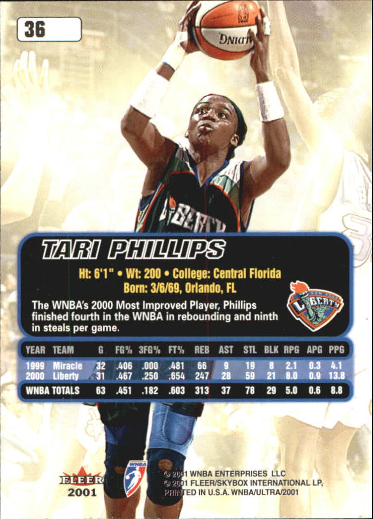 B2688- 2001 Ultra WNBA Basketball Card #s 1-116 -You Pick- 15+ FREE US SHIP - Picture 37 of 117