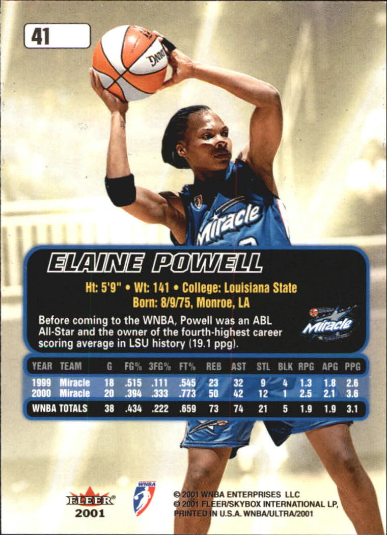 B2688- 2001 Ultra WNBA Basketball Card #s 1-116 -You Pick- 15+ FREE US SHIP - Picture 45 of 117