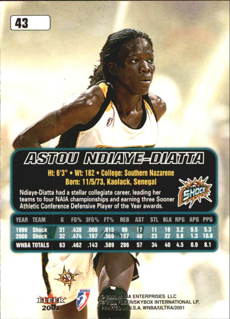 B2688- 2001 Ultra WNBA Basketball Card #s 1-116 -You Pick- 15+ FREE US SHIP - Picture 47 of 117