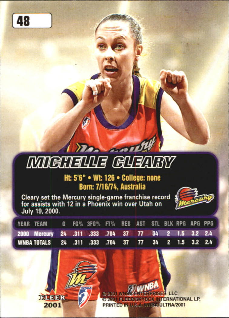 B2688- 2001 Ultra WNBA Basketball Card #s 1-116 -You Pick- 15+ FREE US SHIP - Picture 55 of 117