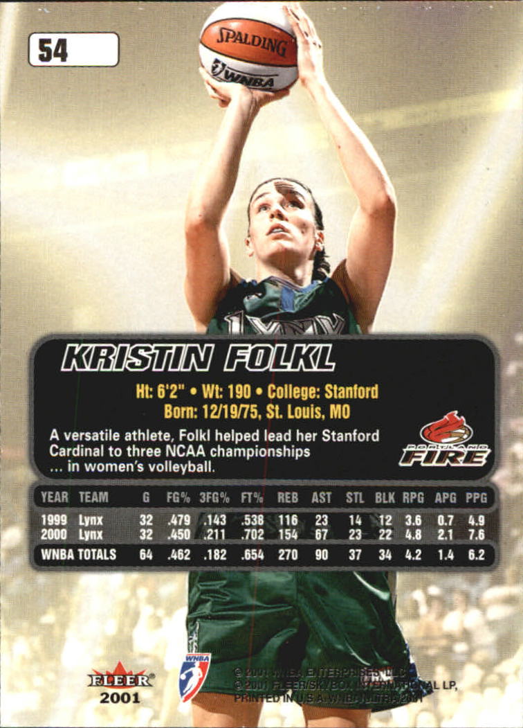 B2688- 2001 Ultra WNBA Basketball Card #s 1-116 -You Pick- 15+ FREE US SHIP - Picture 59 of 117