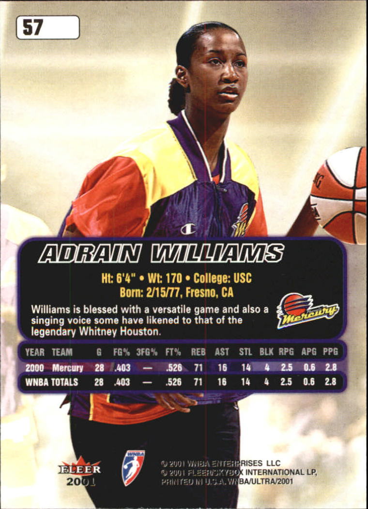 B2688- 2001 Ultra WNBA Basketball Card #s 1-116 -You Pick- 15+ FREE US SHIP - Picture 63 of 117