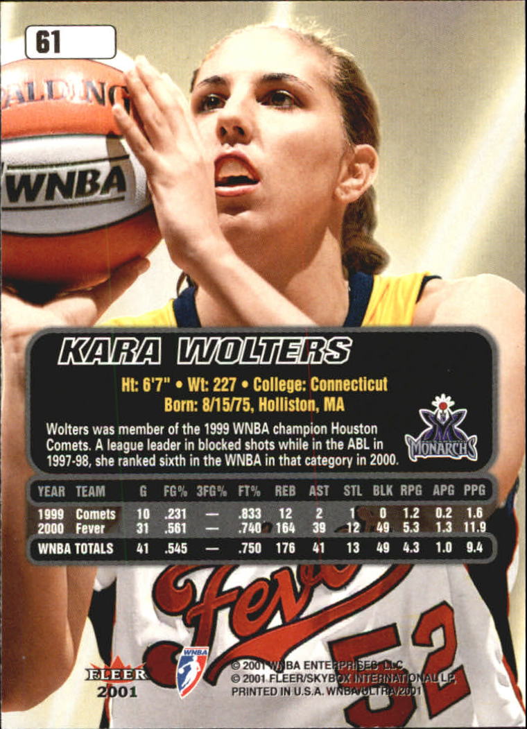 B2688- 2001 Ultra WNBA Basketball Card #s 1-116 -You Pick- 15+ FREE US SHIP - Picture 67 of 117