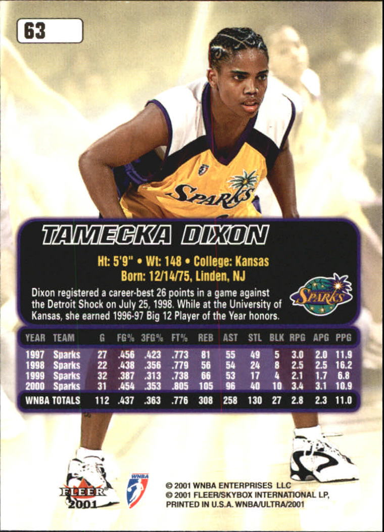 B2688- 2001 Ultra WNBA Basketball Card #s 1-116 -You Pick- 15+ FREE US SHIP - Picture 69 of 117