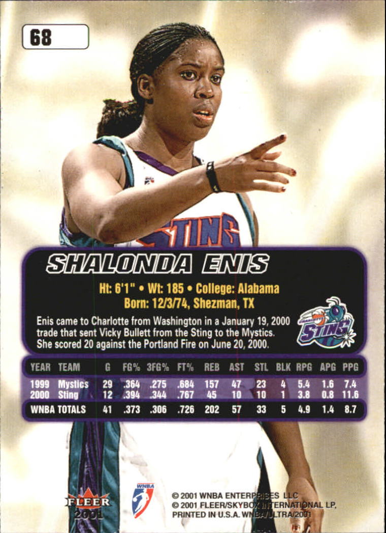 B2688- 2001 Ultra WNBA Basketball Card #s 1-116 -You Pick- 15+ FREE US SHIP - Picture 79 of 117