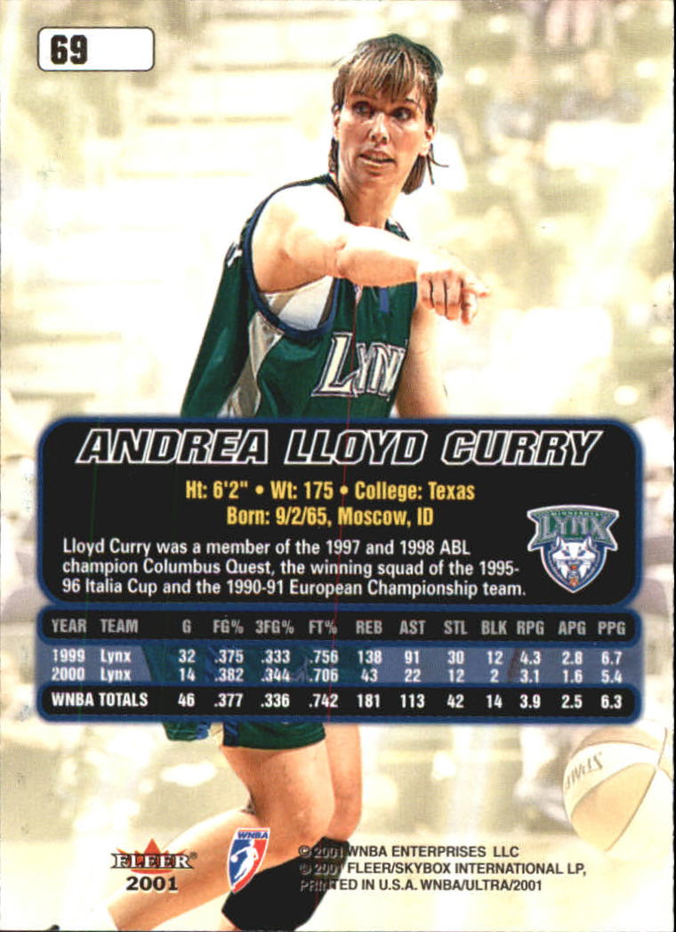B2688- 2001 Ultra WNBA Basketball Card #s 1-116 -You Pick- 15+ FREE US SHIP - Picture 81 of 117