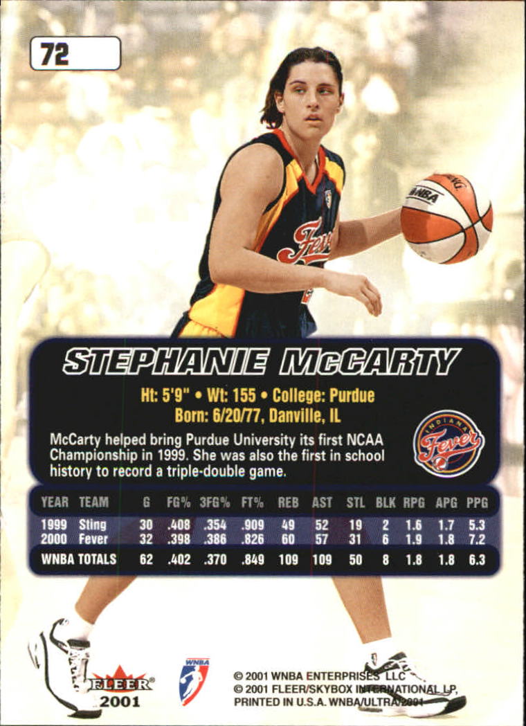 B2688- 2001 Ultra WNBA Basketball Card #s 1-116 -You Pick- 15+ FREE US SHIP - Picture 83 of 117