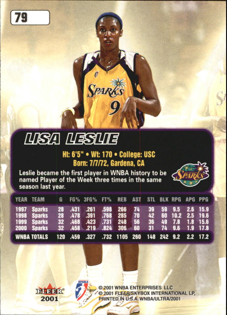B2688- 2001 Ultra WNBA Basketball Card #s 1-116 -You Pick- 15+ FREE US SHIP - Picture 91 of 117