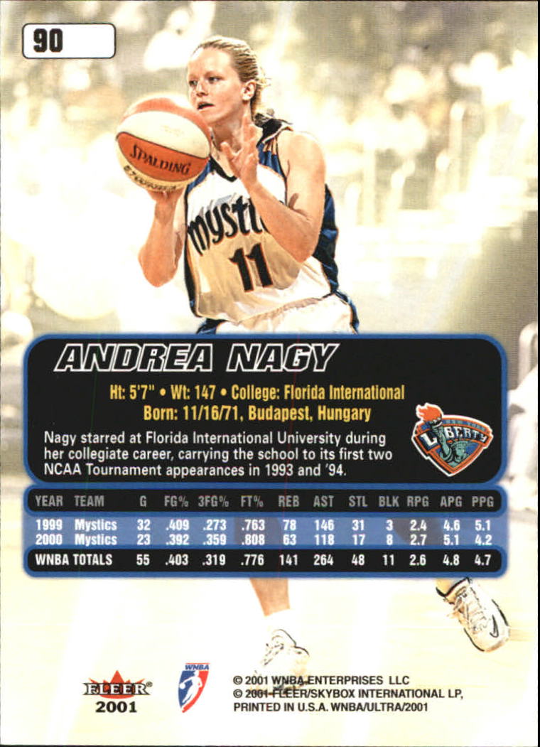 B2688- 2001 Ultra WNBA Basketball Card #s 1-116 -You Pick- 15+ FREE US SHIP - Picture 103 of 117