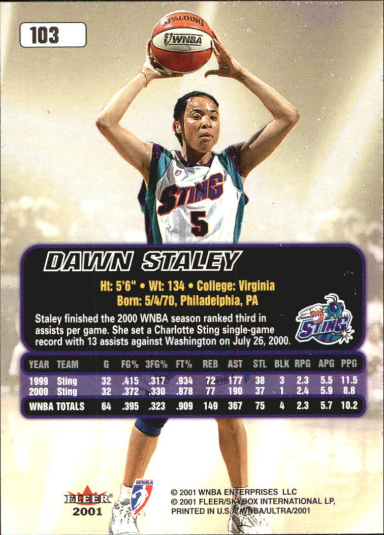 B2688- 2001 Ultra WNBA Basketball Card #s 1-116 -You Pick- 15+ FREE US SHIP - Picture 113 of 117