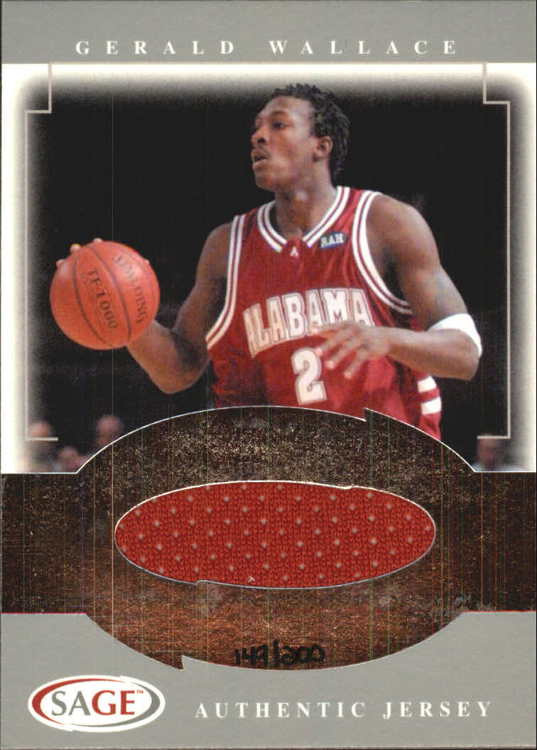 2001 SAGE Authentic Jerseys Silver #J18 Gerald Wallace