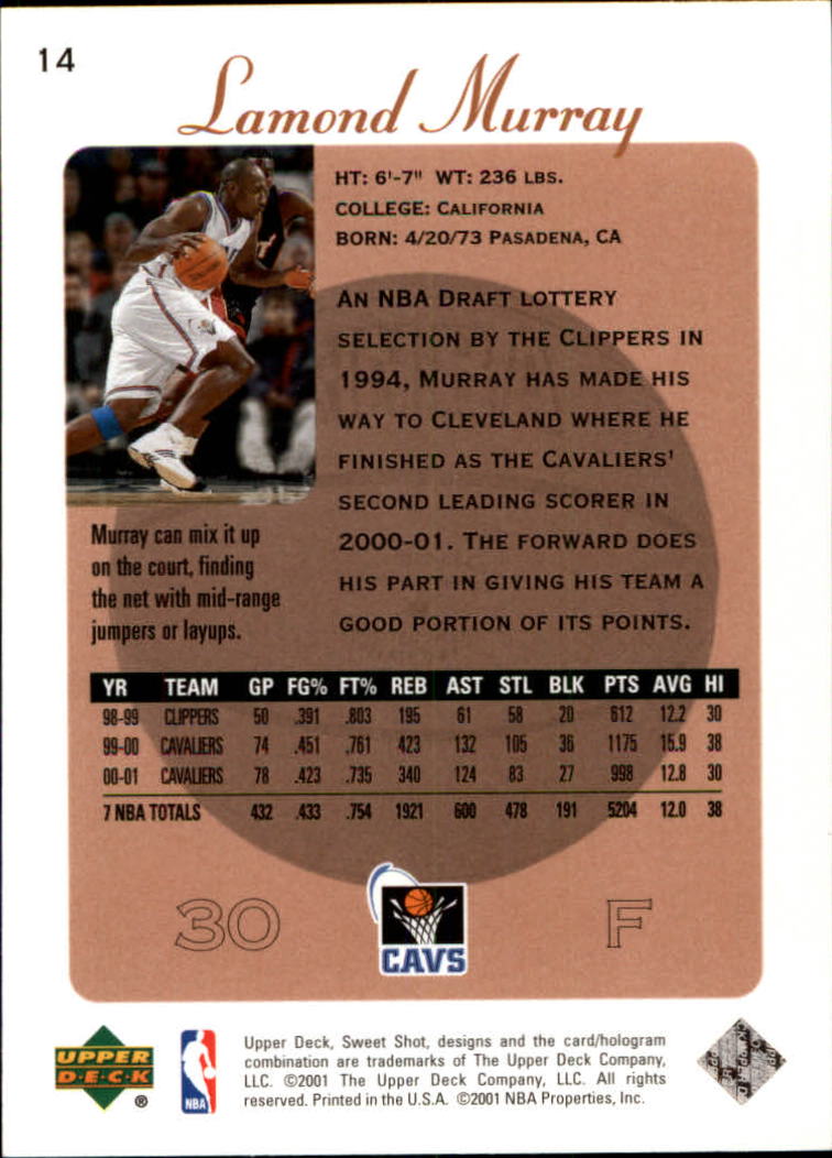 A9802- 2001-02 Sweet Shot Basketball Card #a 1-92 -You Pick- 15+ FREE US SHIP - Picture 3 of 51