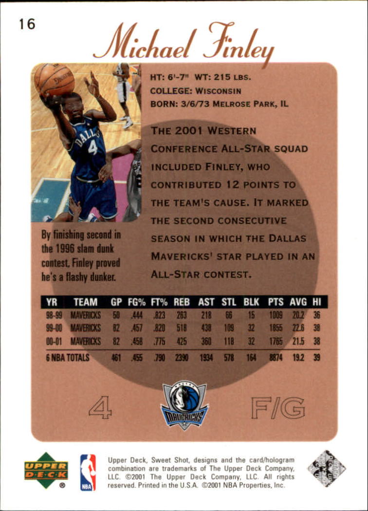 A9802- 2001-02 Sweet Shot Basketball Card #a 1-92 -You Pick- 15+ FREE US SHIP - Picture 5 of 51