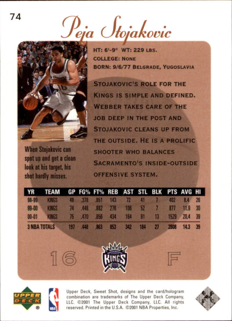 A9802- 2001-02 Sweet Shot Basketball Card #a 1-92 -You Pick- 15+ FREE US SHIP - Picture 37 of 51