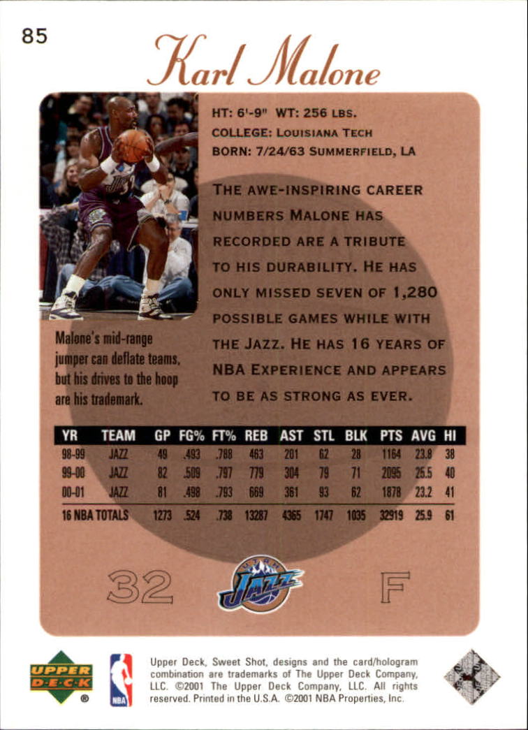 A9802- 2001-02 Sweet Shot Basketball Card #a 1-92 -You Pick- 15+ FREE US SHIP - Picture 45 of 51