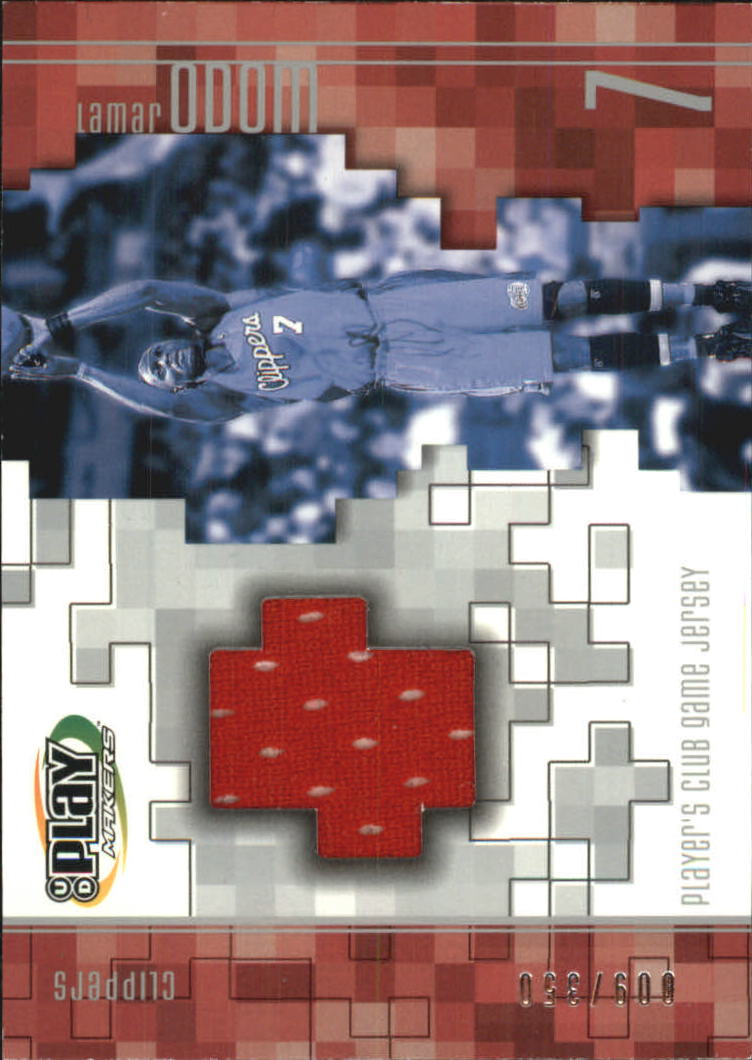 2001-02 Upper Deck Playmakers PC Game Jersey #LOJ Lamar Odom