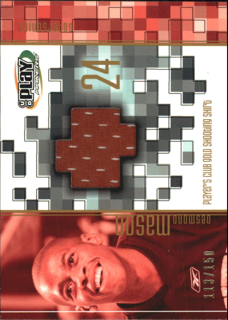 2001-02 Upper Deck Playmakers PC Shooting Shirt Gold #DMGS Desmond Mason