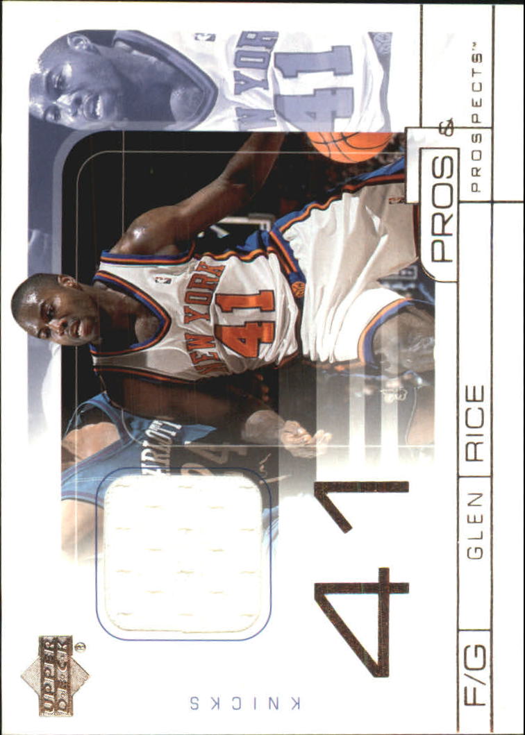2001-02 Upper Deck Pros and Prospects Game Jerseys #GR Glen Rice