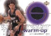 2001-02 Upper Deck Ovation Superstar Warm-Ups #ST John Stockton