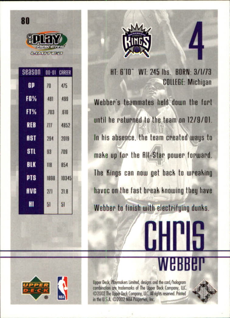 Chris webber cards (1994-2022) Kings Bullets 76ers - You Choose - Picture 161 of 258