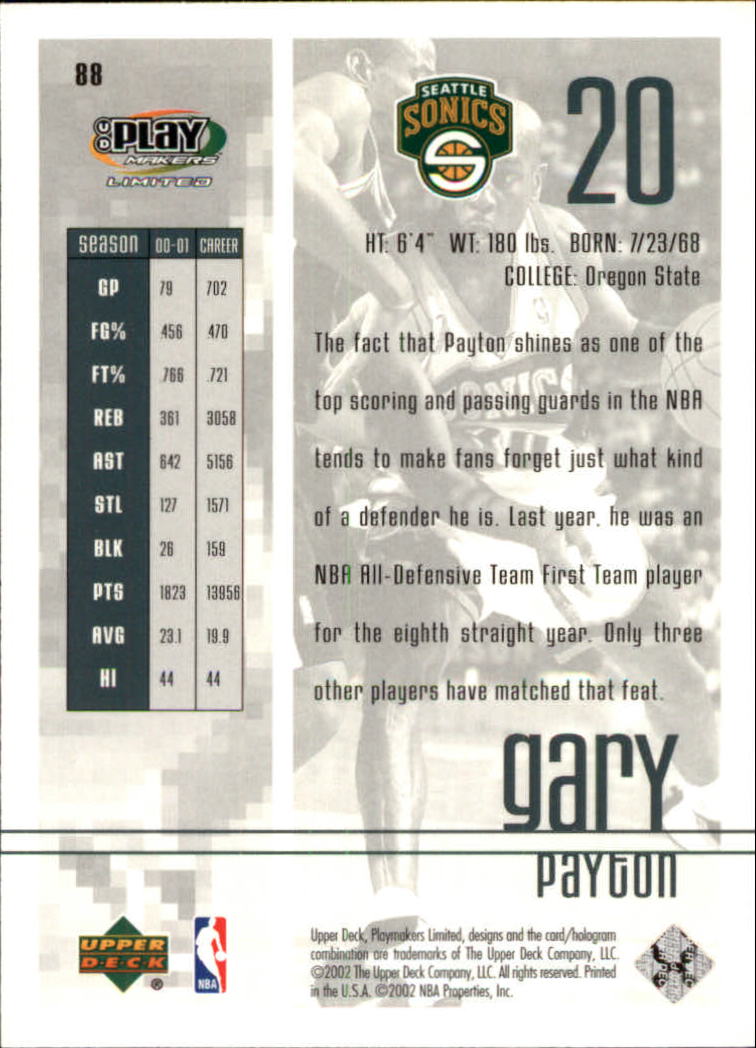 Gary Payton cards (1991-2022) Sonics Heat Lakers Bucks - You Choose - Picture 163 of 258