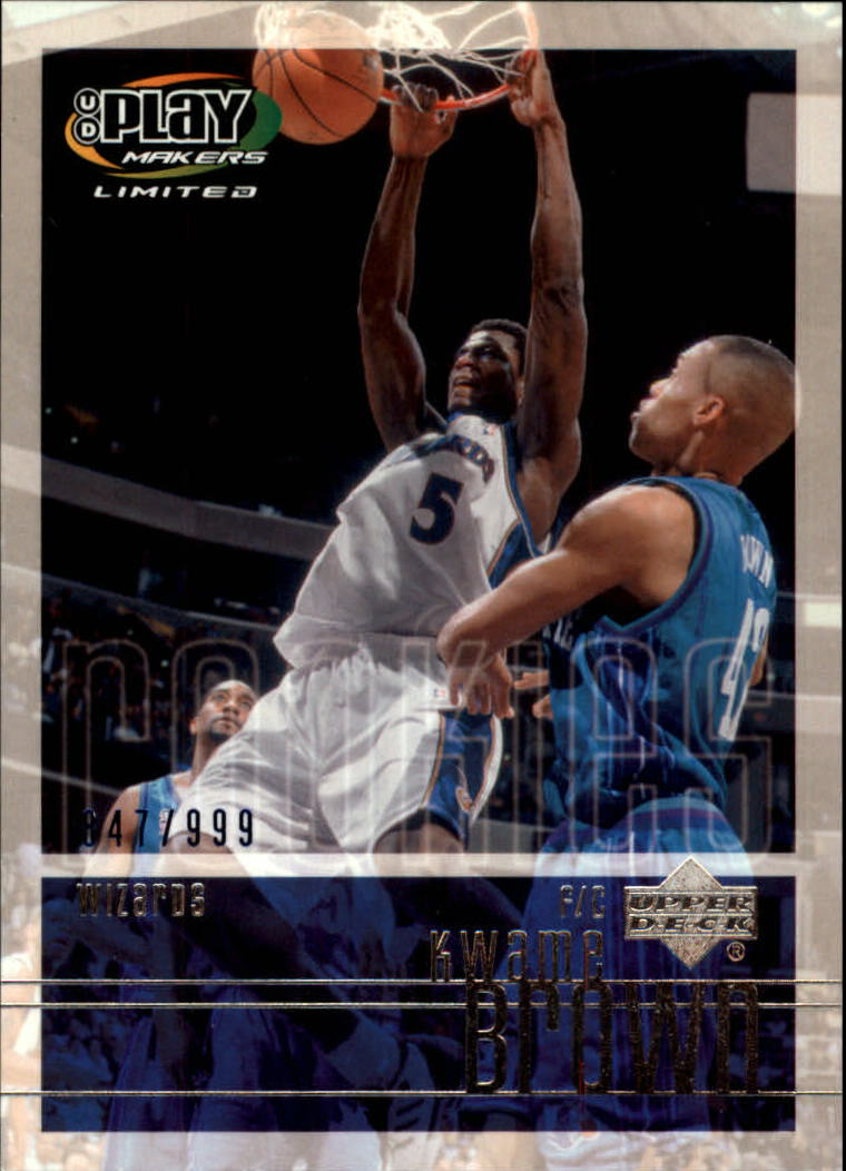 2001-02 Upper Deck Playmakers #145 Kwame Brown RC