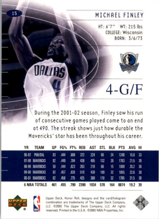 A9409- 2001-02 Upper Deck Honor Rolle BK Karten 1-90 -du Pick- 15 + Kostenlose - Bild 31 von 155