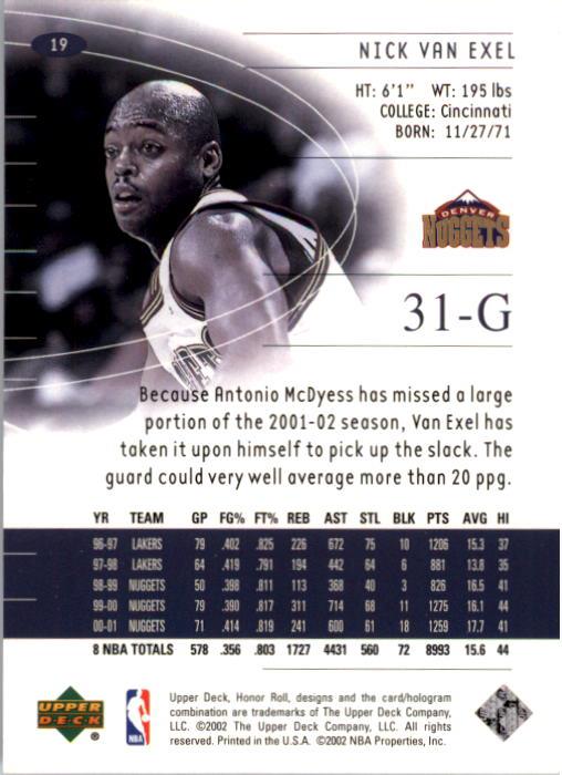 A9409- 2001-02 Upper Deck Honor Rolle BK Karten 1-90 -du Pick- 15 + Kostenlose - Bild 39 von 155