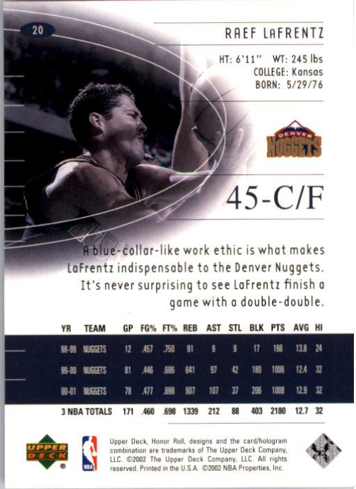 A9409- 2001-02 Upper Deck Honor Rolle BK Karten 1-90 -du Pick- 15 + Kostenlose - Bild 41 von 155