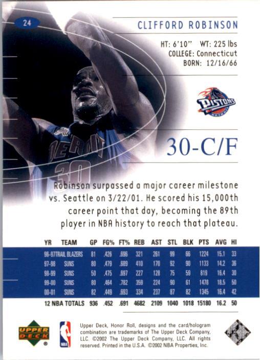 A9409- 2001-02 Upper Deck Honor Rolle BK Karten 1-90 -du Pick- 15 + Kostenlose - Bild 49 von 155