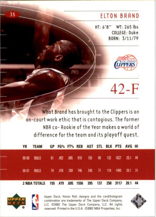 A9409- 2001-02 Upper Deck Honor Rolle BK Karten 1-90 -du Pick- 15 + Kostenlose - Bild 69 von 155