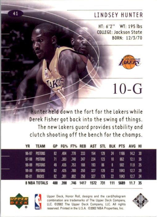 A9409- 2001-02 Upper Deck Honor Rolle BK Karten 1-90 -du Pick- 15 + Kostenlose - Bild 77 von 155