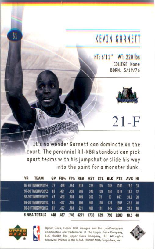 A9409- 2001-02 Upper Deck Honor Rolle BK Karten 1-90 -du Pick- 15 + Kostenlose - Bild 95 von 155
