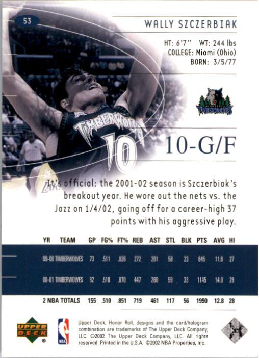 A9409- 2001-02 Upper Deck Honor Rolle BK Karten 1-90 -du Pick- 15 + Kostenlose - Bild 99 von 155