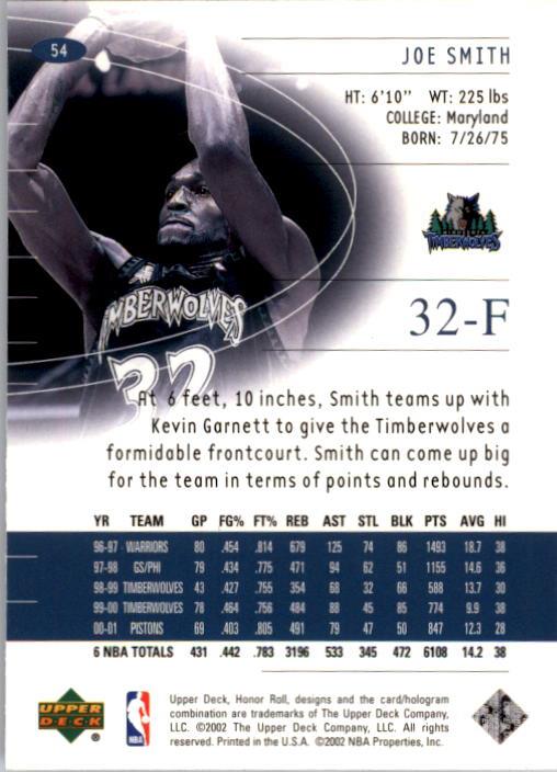 A9409- 2001-02 Upper Deck Honor Rolle BK Karten 1-90 -du Pick- 15 + Kostenlose - Bild 101 von 155
