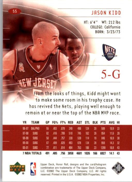 A9409- 2001-02 Upper Deck Honor Rolle BK Karten 1-90 -du Pick- 15 + Kostenlose - Bild 103 von 155