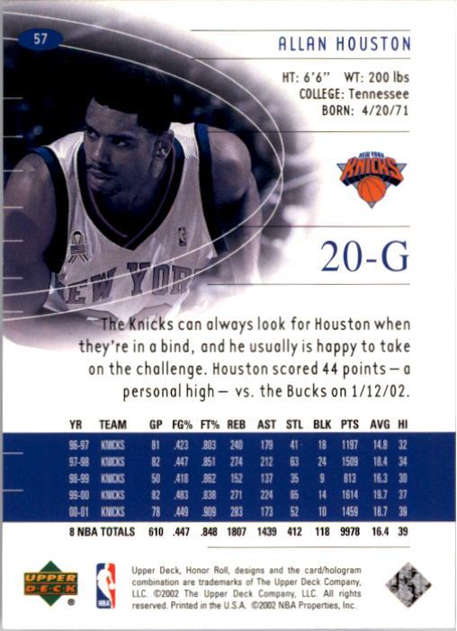 A9409- 2001-02 Upper Deck Honor Rolle BK Karten 1-90 -du Pick- 15 + Kostenlose - Bild 107 von 155