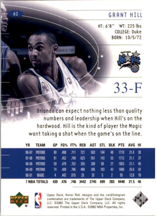 A9409- 2001-02 Upper Deck Honor Rolle BK Karten 1-90 -du Pick- 15 + Kostenlose - Bild 115 von 155