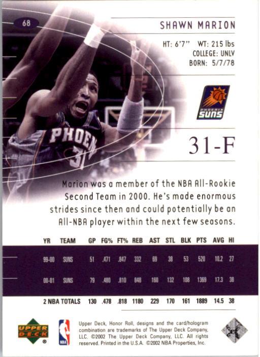 A9409- 2001-02 Upper Deck Honor Rolle BK Karten 1-90 -du Pick- 15 + Kostenlose - Bild 121 von 155