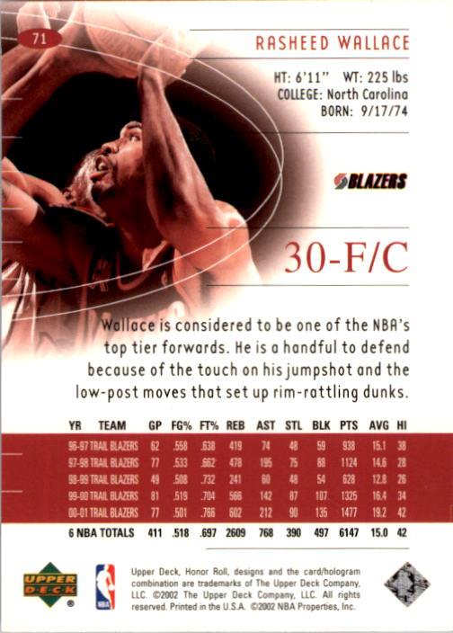 A9409- 2001-02 Upper Deck Honor Rolle BK Karten 1-90 -du Pick- 15 + Kostenlose - Bild 125 von 155