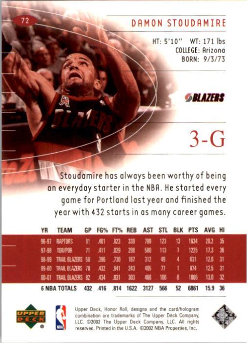 A9409- 2001-02 Upper Deck Honor Rolle BK Karten 1-90 -du Pick- 15 + Kostenlose - Bild 127 von 155